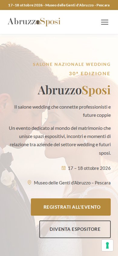 AbruzzoSposi — website on mobile