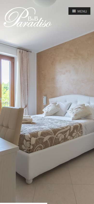B&B Paradiso — sito su mobile