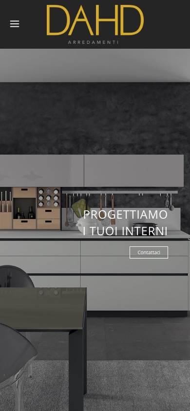 DAHD Arredamenti — website on mobile