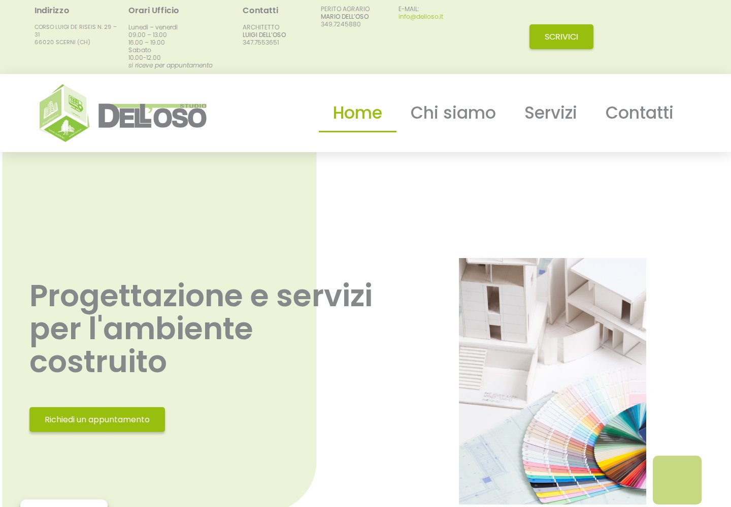 Studio Dell’Oso — website on desktop