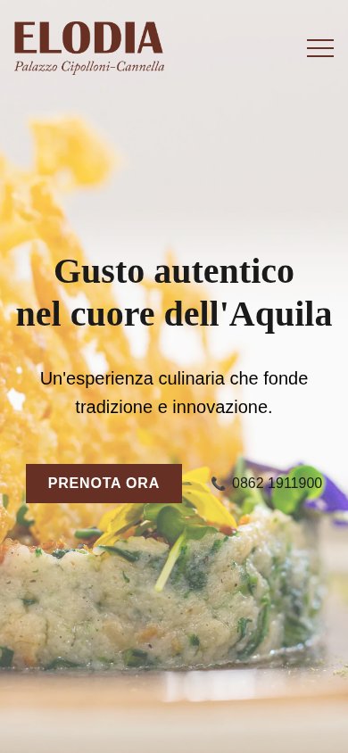 Elodia — sito su mobile