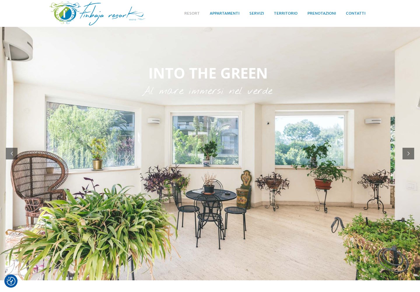 Finbaja Resort — website on desktop