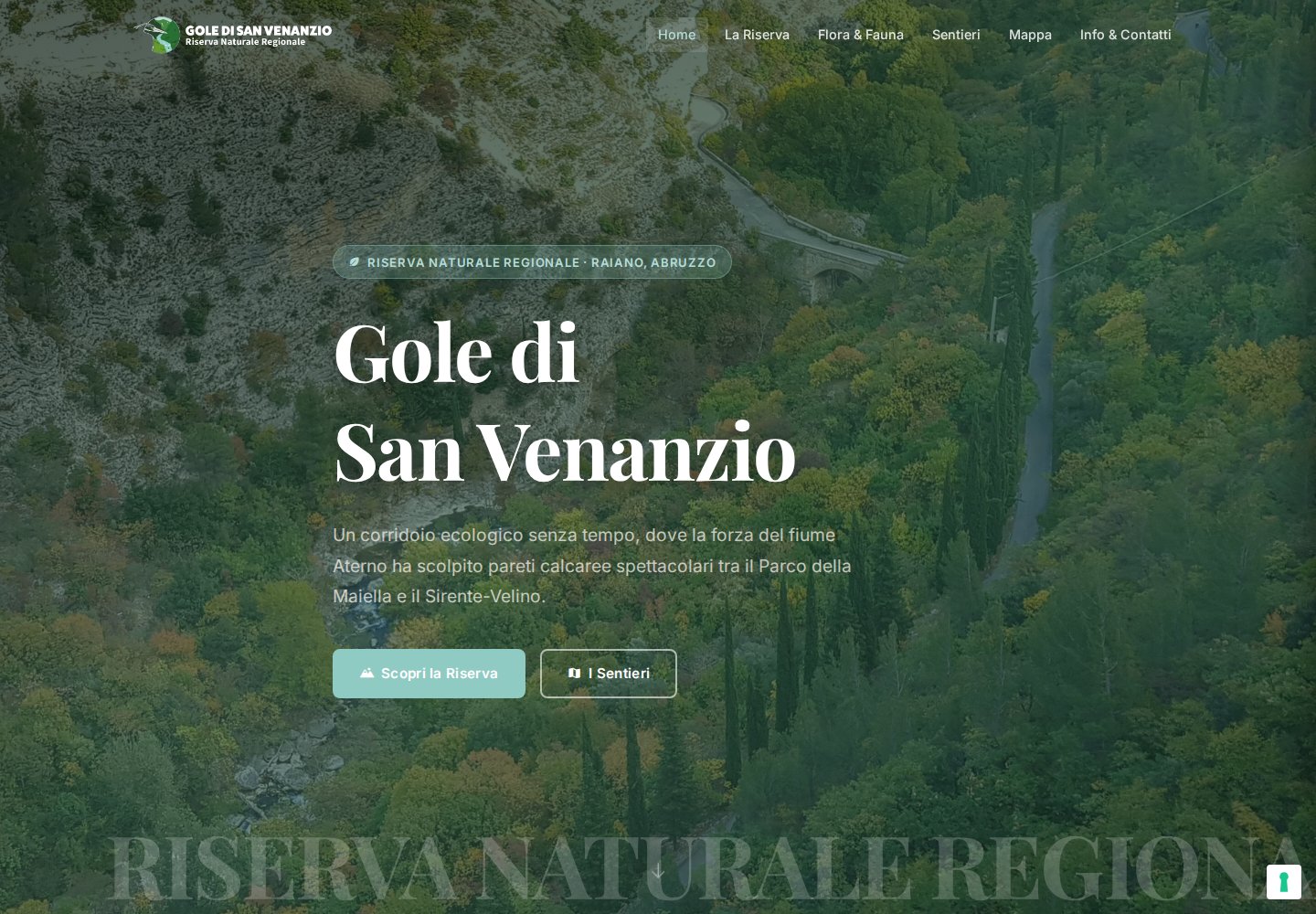Gole di San Venanzio — sito su desktop