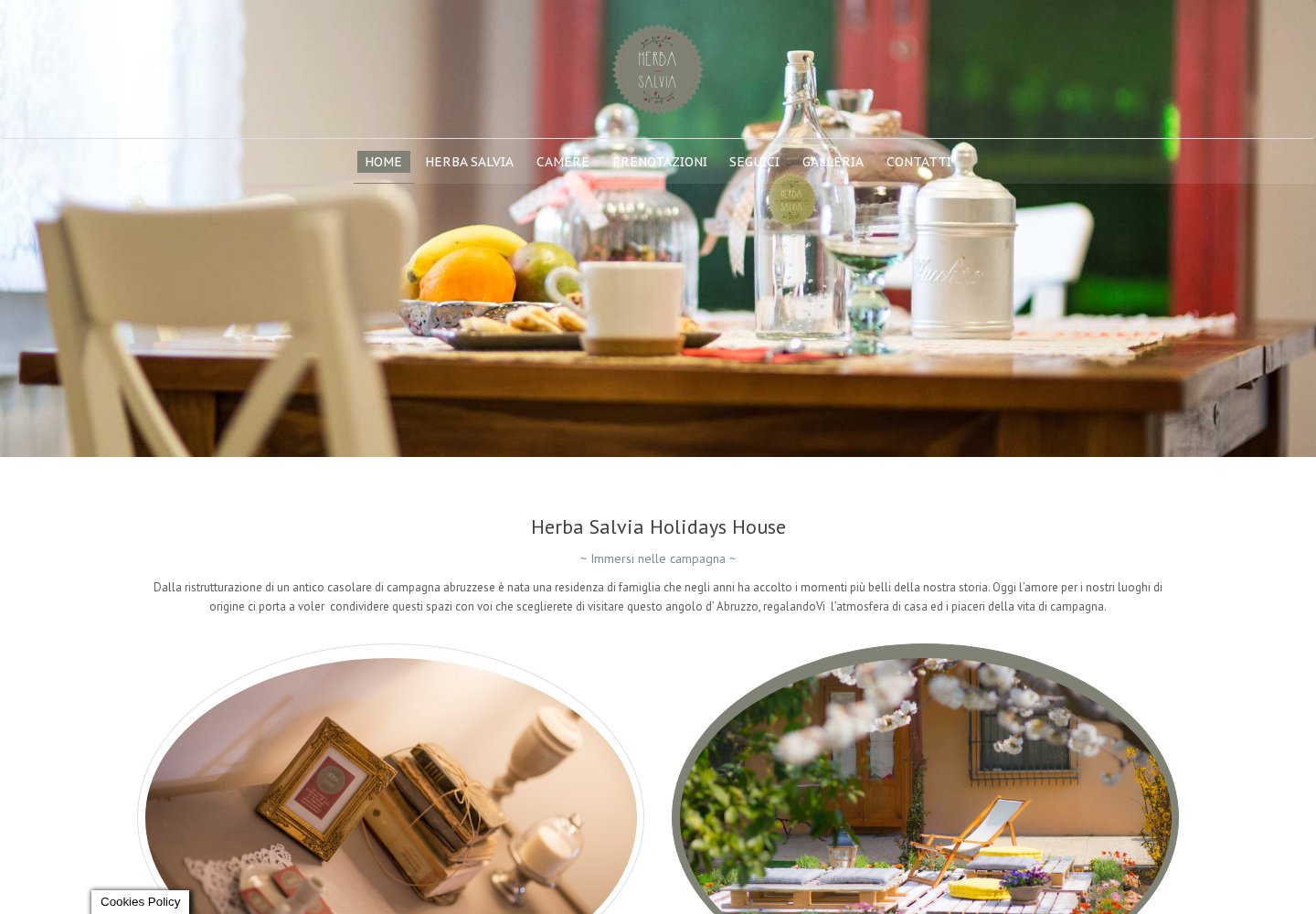Herba Salvia — website on desktop