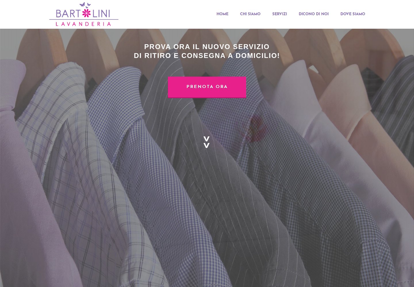 Lavanderia Bartolini — sito su desktop