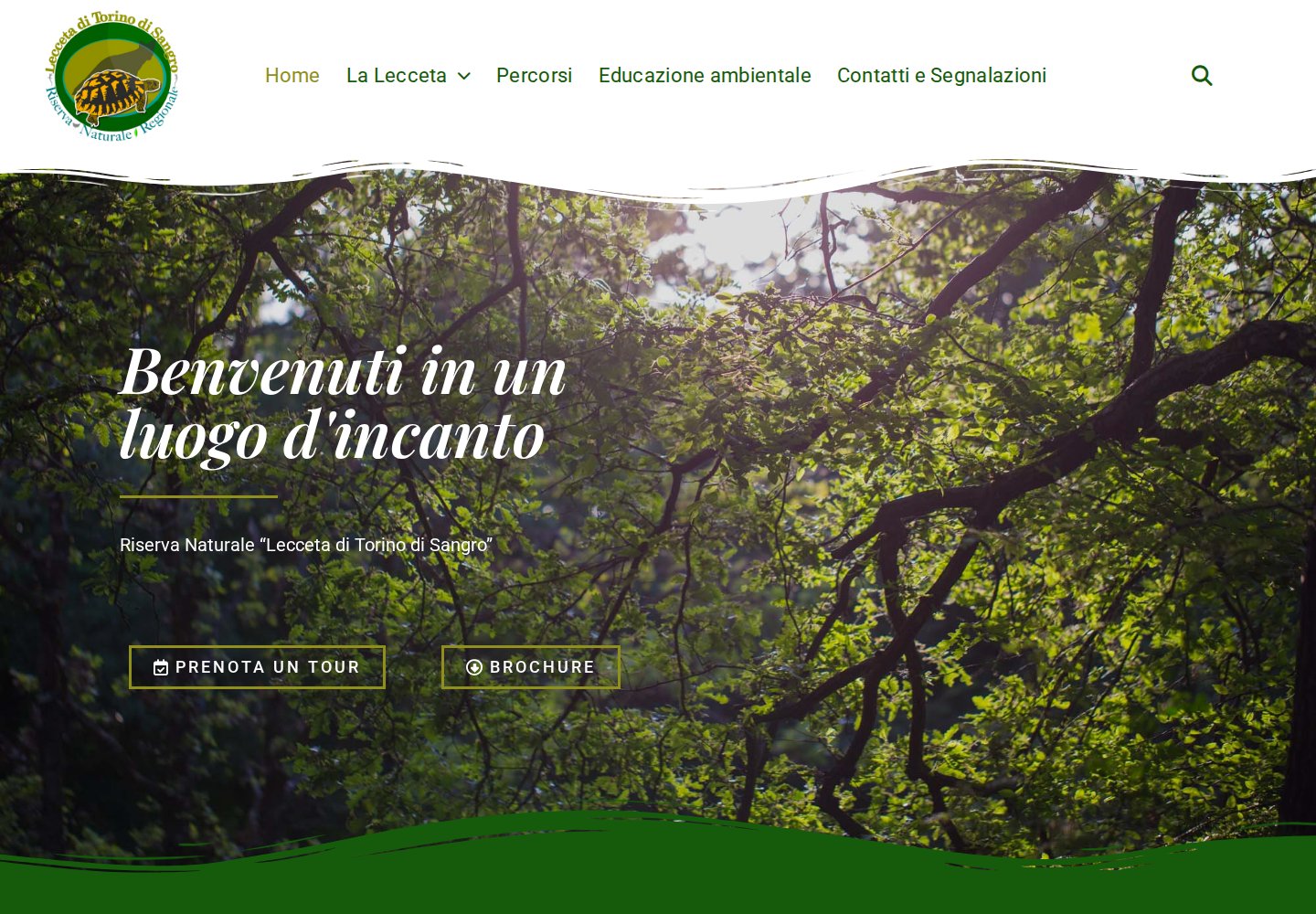 Lecceta di Torino di Sangro — website on desktop