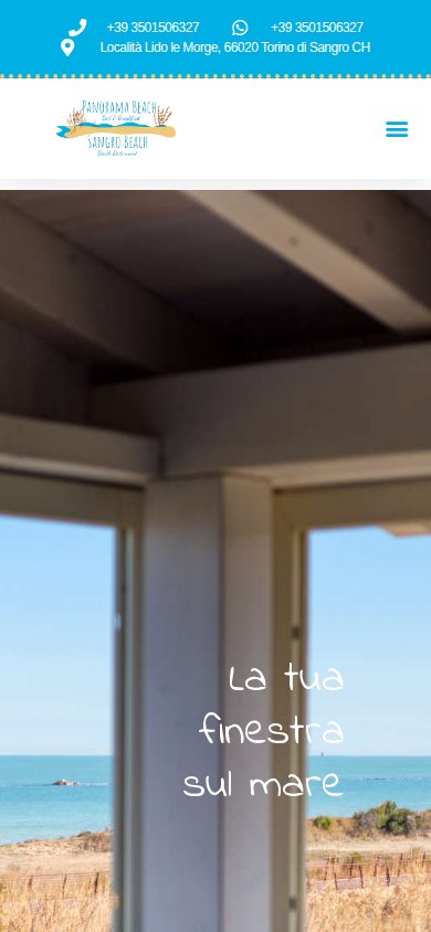 Panorama Beach — website on mobile