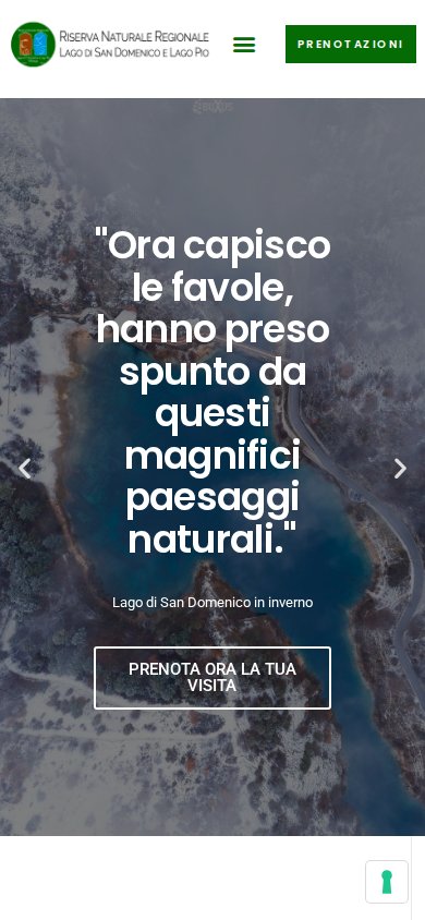 Riserva Naturale Villalago — website on mobile