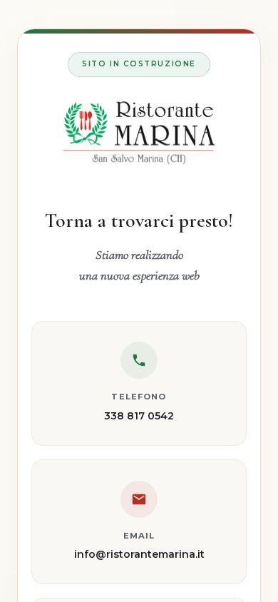 Ristorante Marina — website on mobile