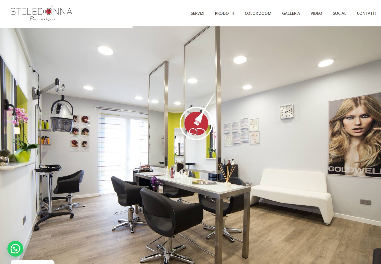 Stile Donna Parrucchieri — sito su desktop