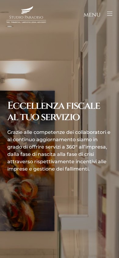 Studio Paradiso — sito su mobile