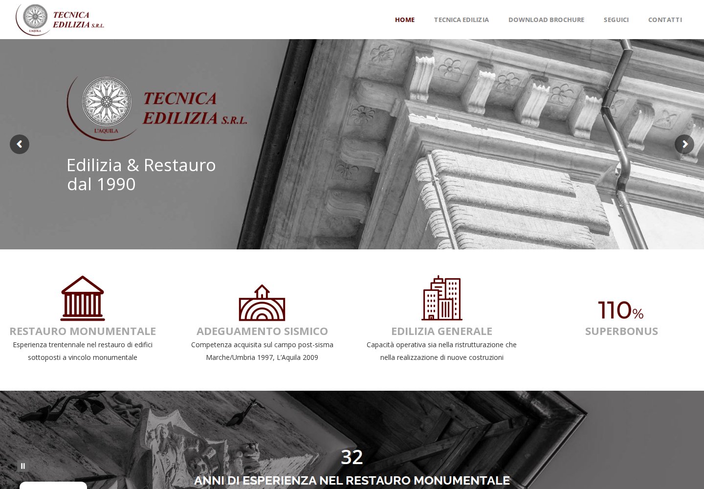 Tecnica Edilizia Srl — website on desktop