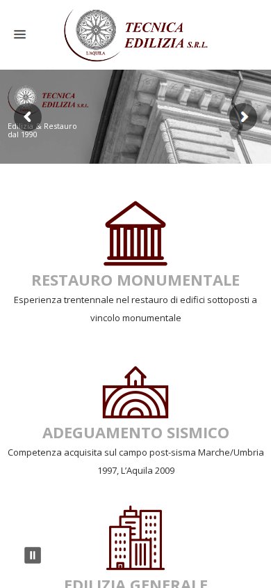 Tecnica Edilizia Srl — website on mobile
