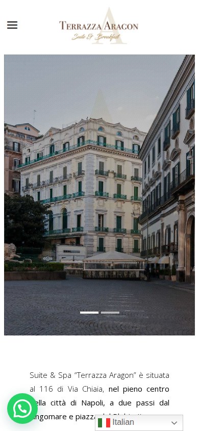 Terrazza Aragon — website on mobile