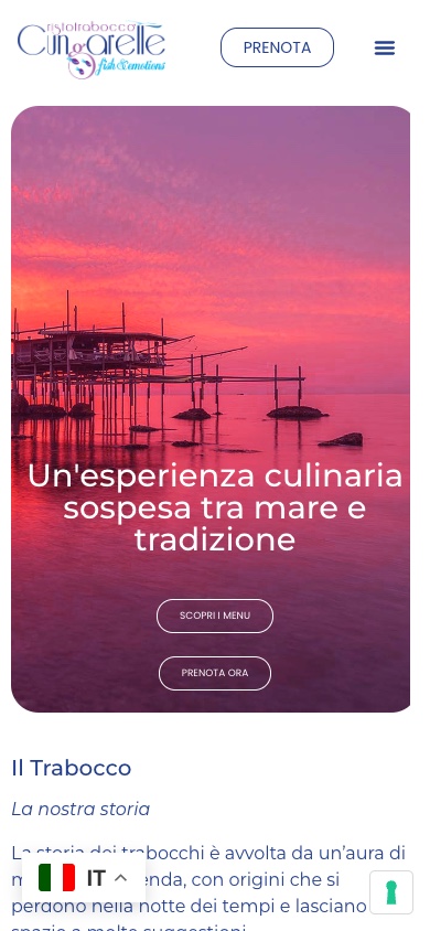 Trabocco Cungarelle — sito su mobile