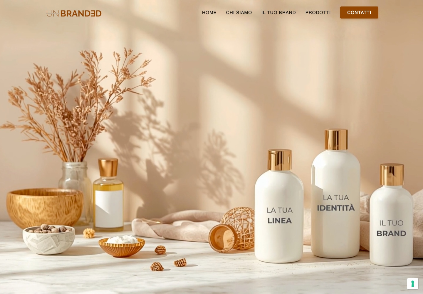 Unbranded Hair — sito su desktop