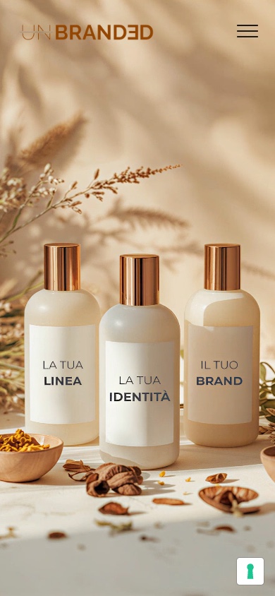 Unbranded Hair — sito su mobile