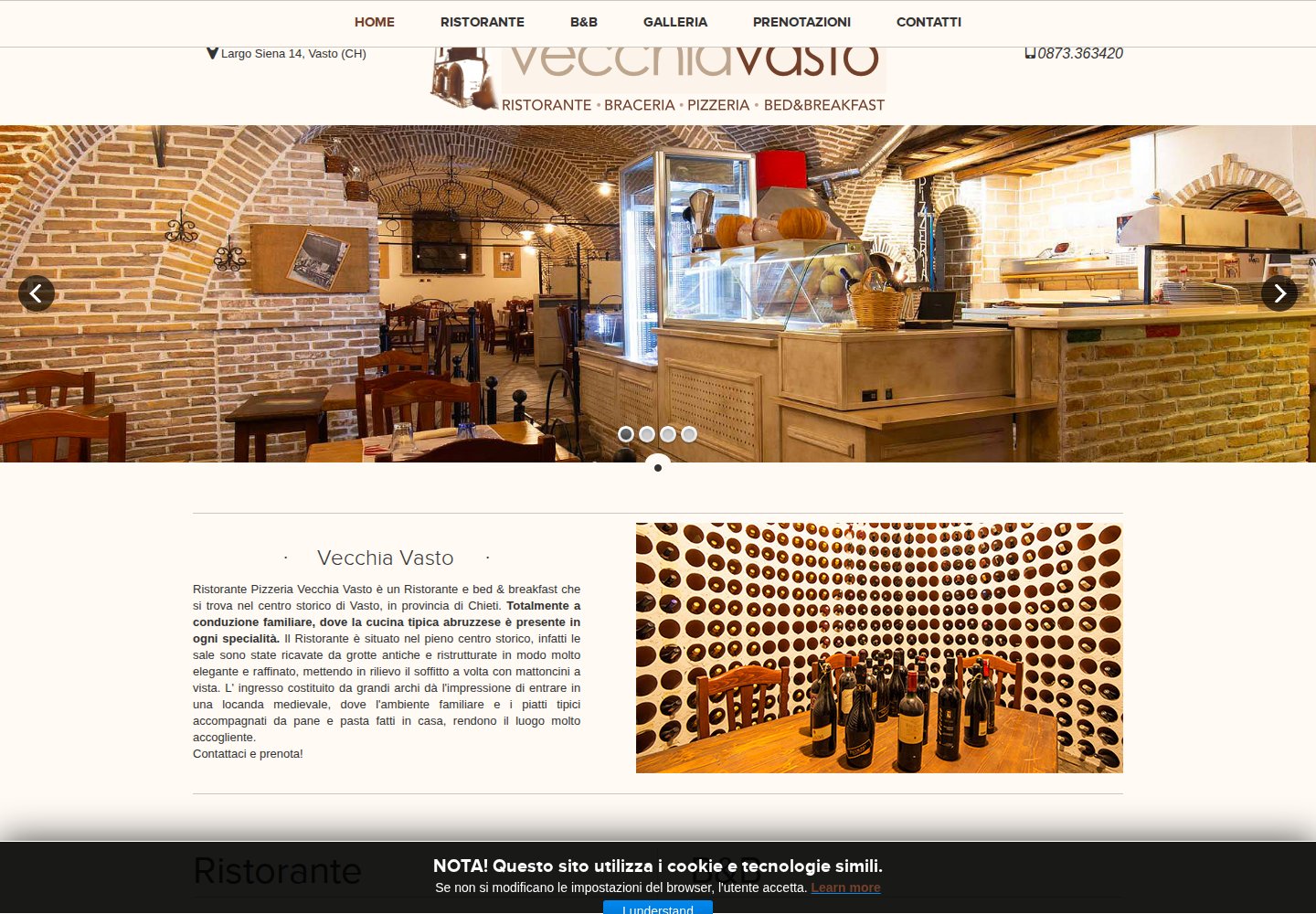 Vecchia Vasto — sito su desktop