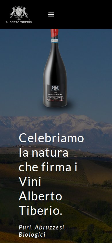 Vini Alberto Tiberio — sito su mobile